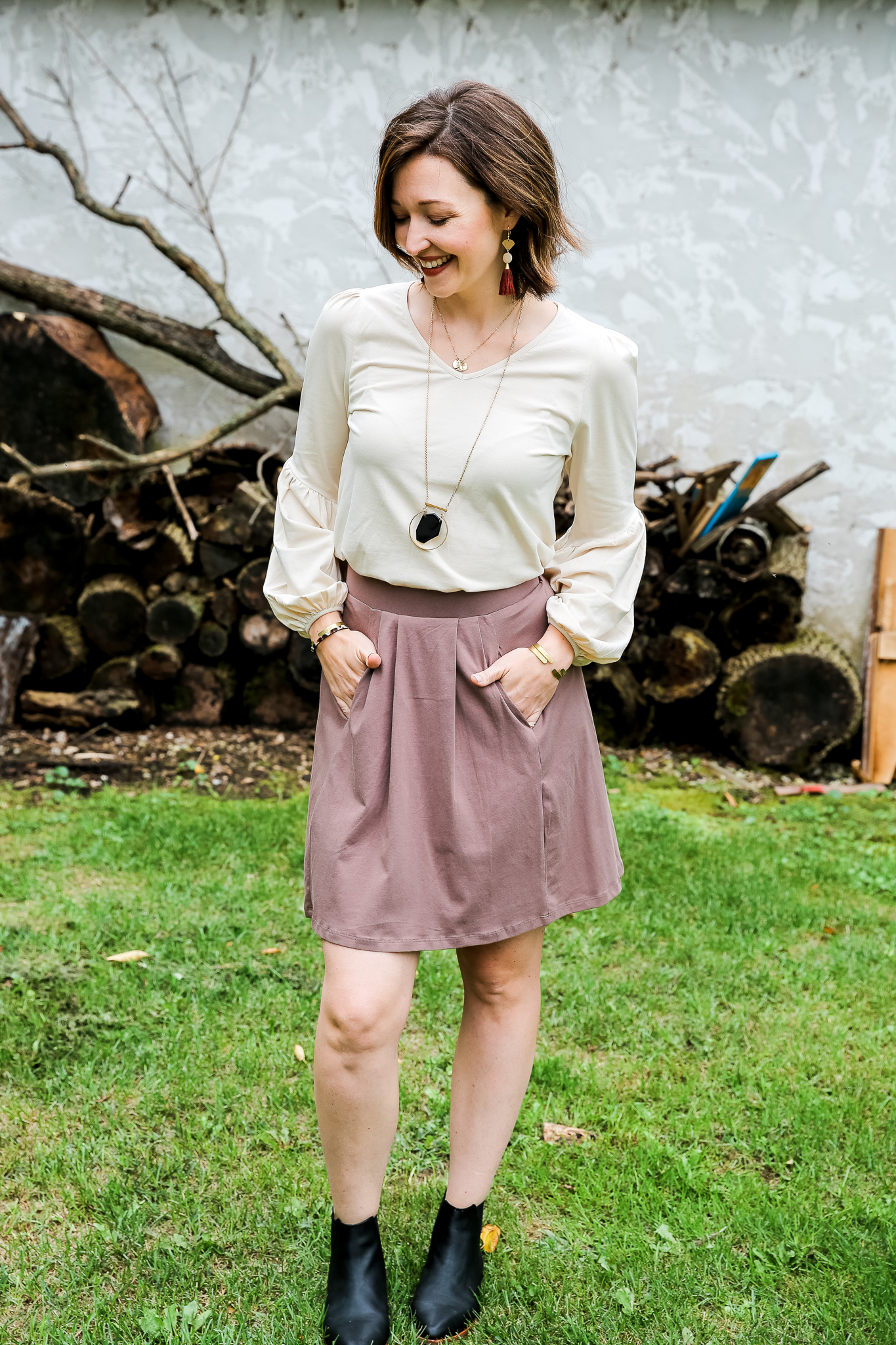 how to wear a skirt for fall