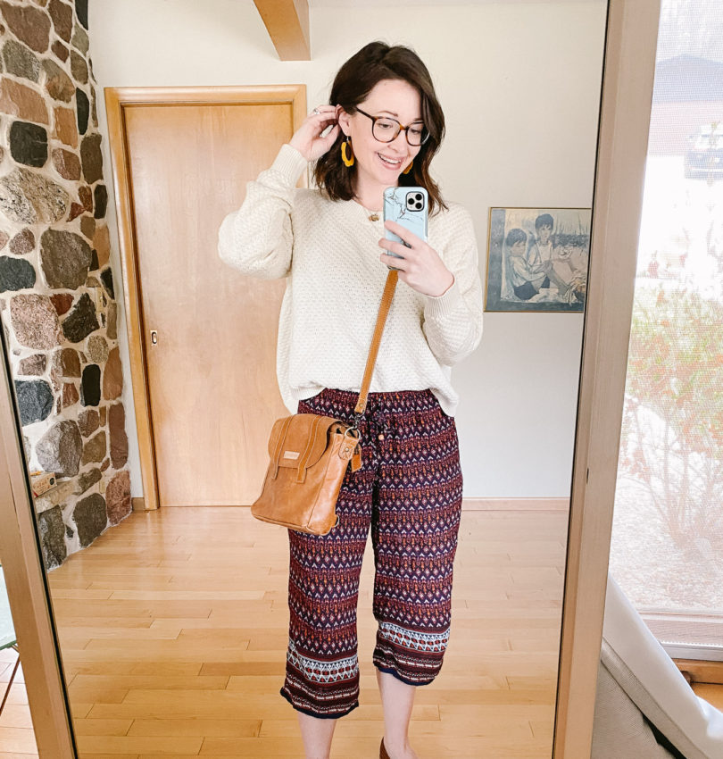 how to style patterned pants for women