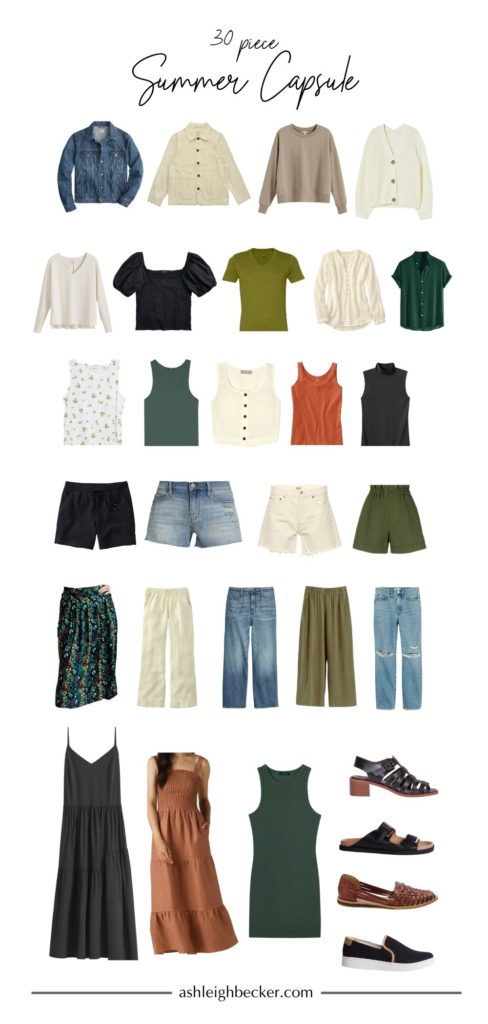30 piece summer capsule wardrobe cool summer slow fashion ethical