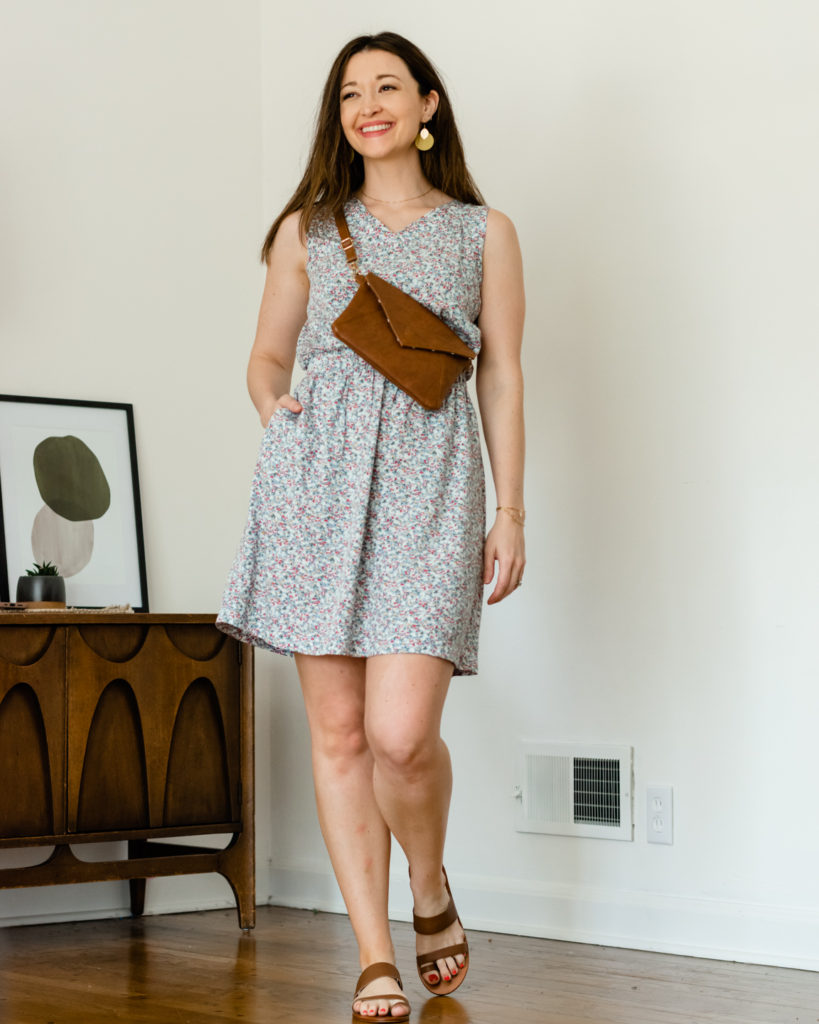 slow fashion dresses for summer pockets sustainably made print